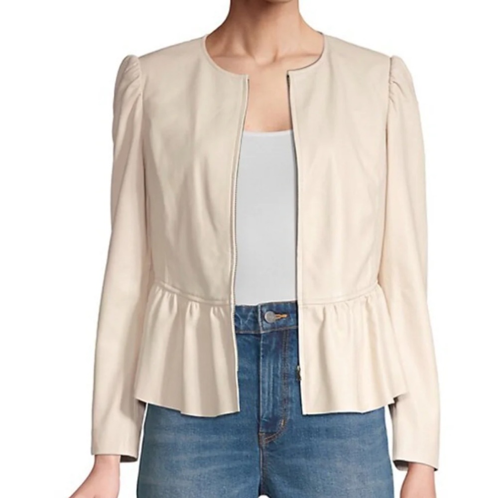 Rebecca Taylor Peplum Leather Jacket
